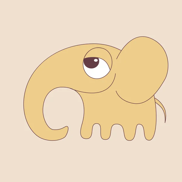 Animal éléphant mignon — Image vectorielle