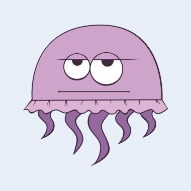 komik karikatür denizanası