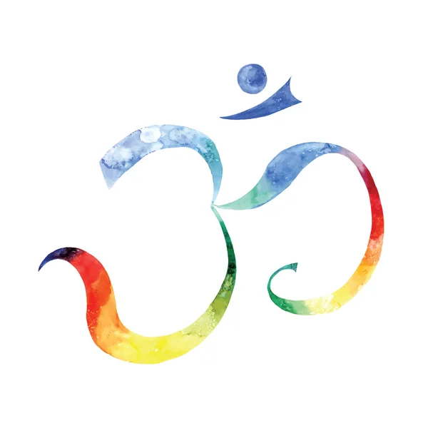 Symbole Aum Aquarelle — Image vectorielle