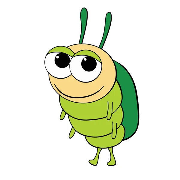 Divertido escarabajo de dibujos animados — Vector de stock