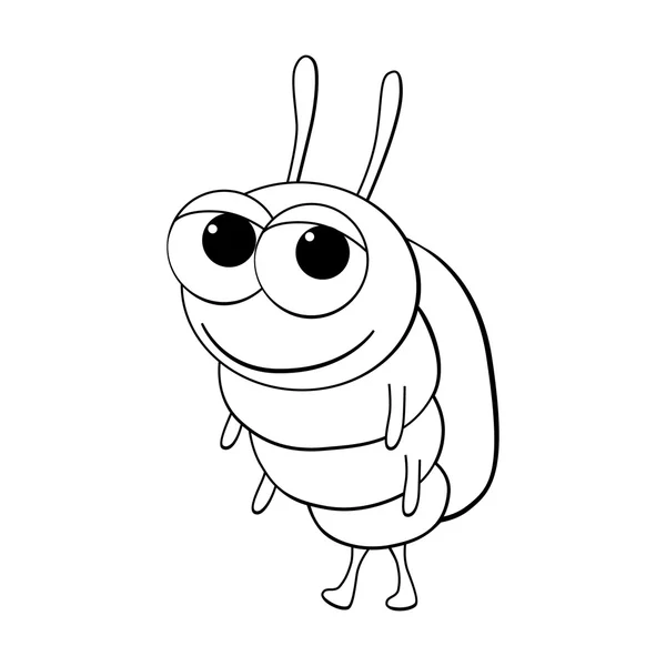 Divertido escarabajo de dibujos animados . — Vector de stock