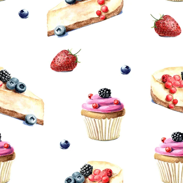 Dessert seamless pattern. — Stock Photo, Image