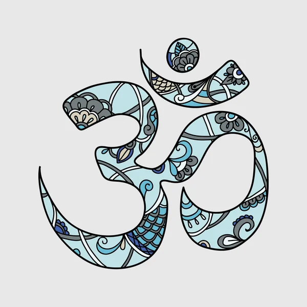 ¡Oh! Om Aum Símbolo . — Vector de stock