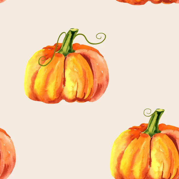 Pumpkins seamless pattern. — Stock Photo, Image