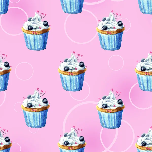 Cupcakes varratmentes háttérben — Stock Fotó