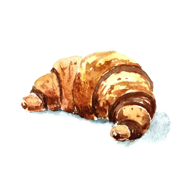 Croissant cat air gambar tangan — Stok Foto