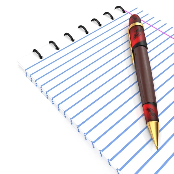 Pen and notebook — Stock Photo, Image