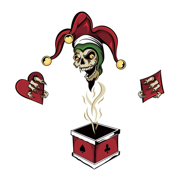 Caja de Poker Joker Zombie Ilustración de stock