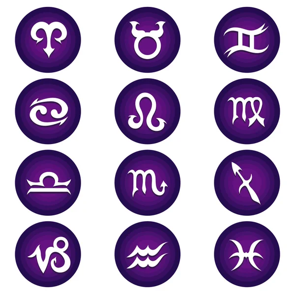 Векторные иконы Зодиака — стоковый вектор