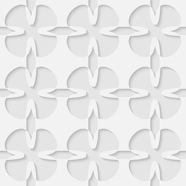 Vector 3d seamless flower abstract pattern — Stock Vector