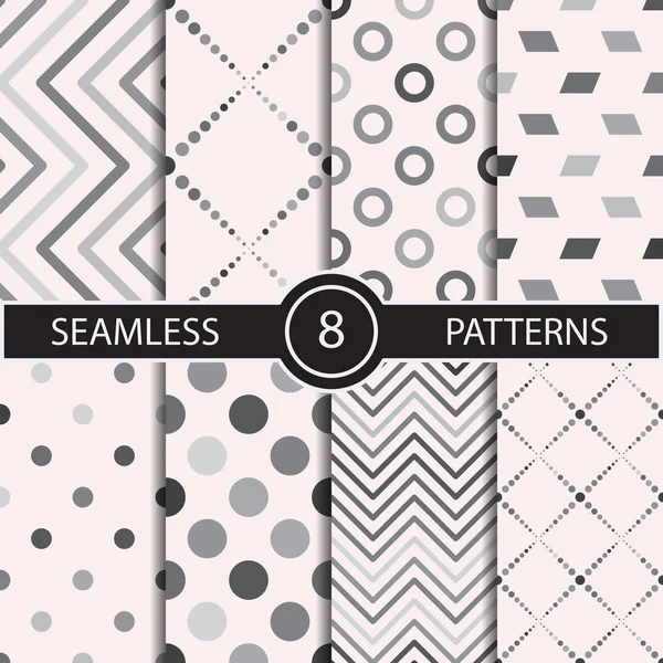 Set of vector seamless abstract pattern — Stock Vector