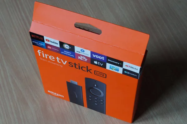 Kerala India 2020 Box Amazon Fire Stick Lite Jogdíjmentes Stock Képek