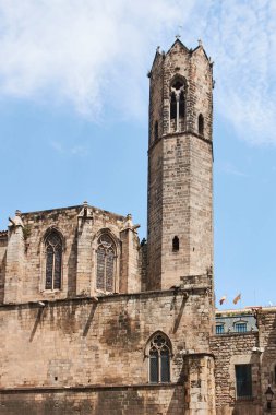 İspanya. Barselona 'da. Gotik Bölge 'de. Royal Meydanı. Aziz Agatha Kilisesi