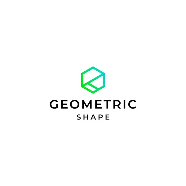Geometrik çizgilerden yapılmış altıgen hakkında modern, temiz ve orijinal bir logo. EPS10, Vektör.