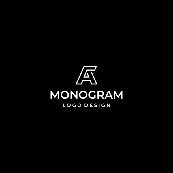 Geometrik çizgileri olan A harfiyle ilgili modern ve benzersiz bir logo. EPS 10, Vektör.