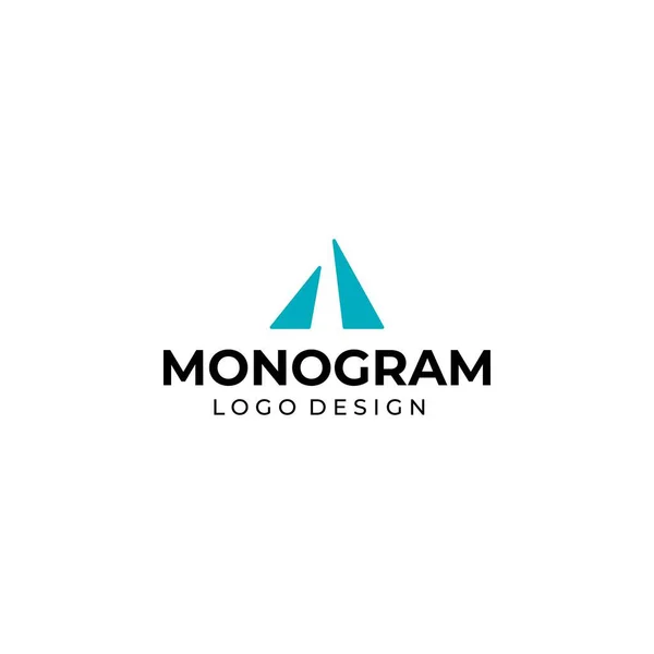 Geometrik çizgileri olan A harfinin modern ve temiz logosu. EPS 10, Vektör