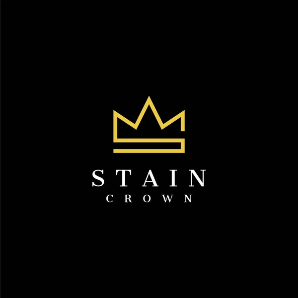 S ve Crown harfini temsil eden temiz çizgi logosu - EPS10 - Vektör.