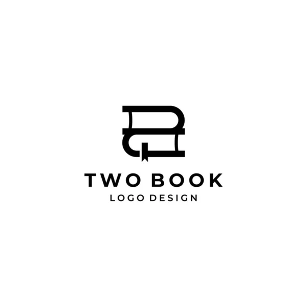 Modern ve basit logo yaklaşık 2 kitap istiflenmiş. EPS10, Vektör.