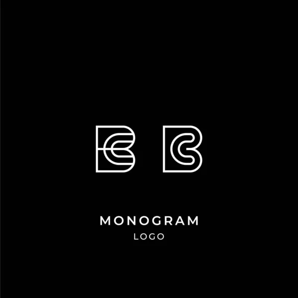 B ve C harfleri hakkındaki logo tasarımı geometrik çizgilerle tasarlanmıştır. EPS10, Vektör.
