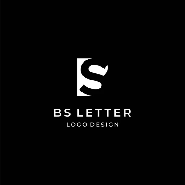 B ve S harfi hakkında temiz ve modern logo. EPS10. Vektör.