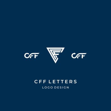 Mavi arkaplandaki CFF harfleri hakkında modern ve şık bir logo. EPS10, Vector.