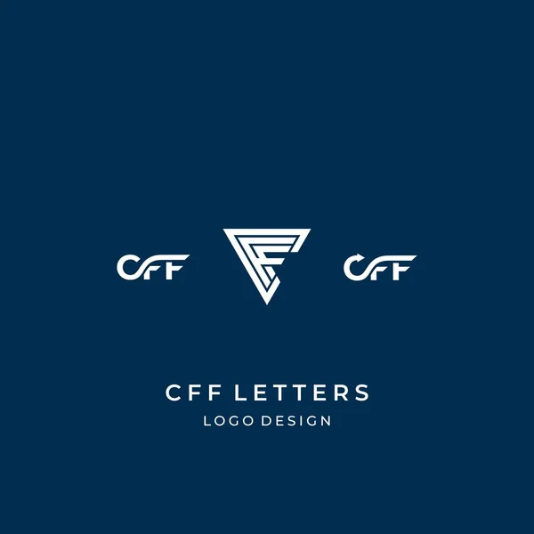 Mavi arkaplandaki CFF harfleri hakkında modern ve şık bir logo. EPS10, Vector.