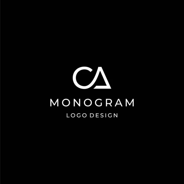 Logotipo Moderno Lujoso Sobre Las Letras Diseñadas Partir Una Línea — Vector de stock