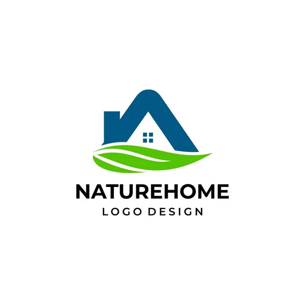 Logo Moderne Simple Sur Industrie Immobilière Les Feuilles Eps Vector — Image vectorielle