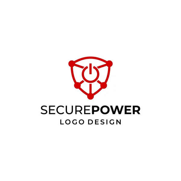 Een Gedurfd Geavanceerd Logo Dat Kracht Veiligheid Combineert Eps Vector — Stockvector