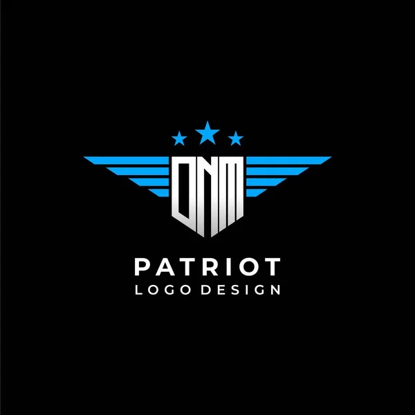 Vatanseverlik ve DNM.EPS 10 harfleri hakkında cesur, erkeksi bir logo..