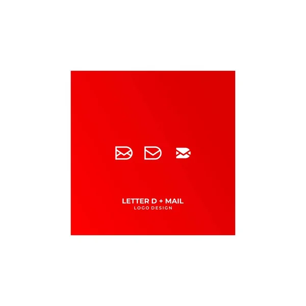 Logotipo Moderno Simples Único Sobre Uma Carta Mail Letra Eps — Vetor de Stock