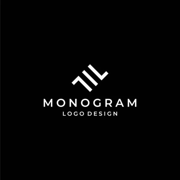 Logo Monograma Moderno Limpio Sobre Letra Eps10 Vector — Vector de stock