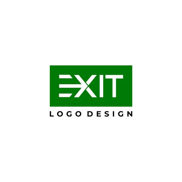 Logotipo Wordmark Sobre Como Escrever Saída Seta Eps10 Vector —  Vetores de Stock