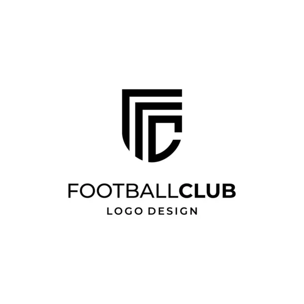 FC ve Shield harfleri hakkında modern, temiz ve cesur bir logo. EPS10, Vector.