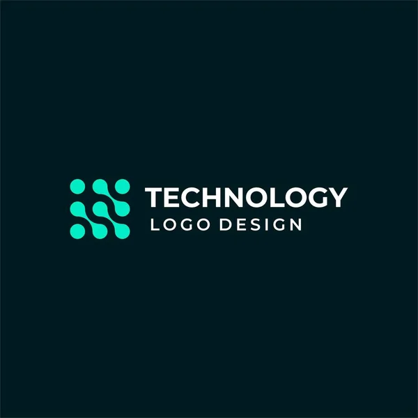 Logotipo Moderno Sencillo Sobre Conectividad Tecnología Eps10 Vector — Archivo Imágenes Vectoriales