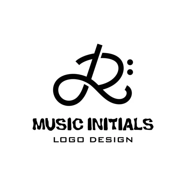 Müzik endüstrisi hakkında sanatsal ve temiz bir logo d ve R.EPS10 harflerinden tasarlandı..