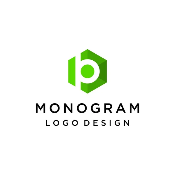 Logotipo Moderno Limpio Letra Diseñado Con Líneas Geométricas Eps10 Vector — Vector de stock