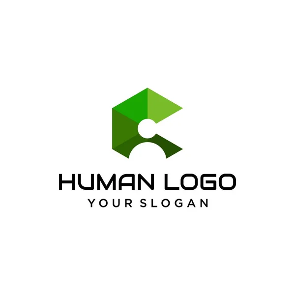 Logotipo Único Sofisticado Sobre Letra Símbolo Humano Área Negativa Eps10 — Archivo Imágenes Vectoriales