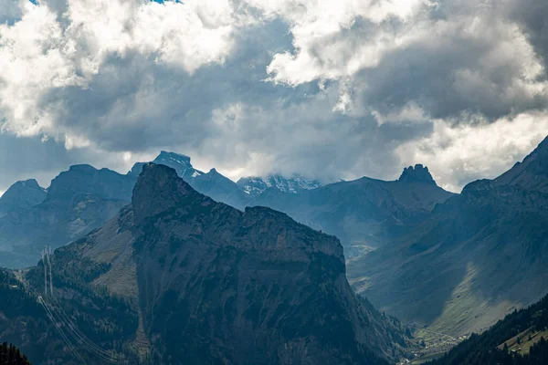 Kandersteg Suíça 2020 Vista Gaellihorn Tschingellochtighorn — Fotografia de Stock