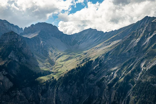 Kandersteg Suíça 2020 Vista Clyne Lohner Bunderspitz Allmegrat — Fotografia de Stock