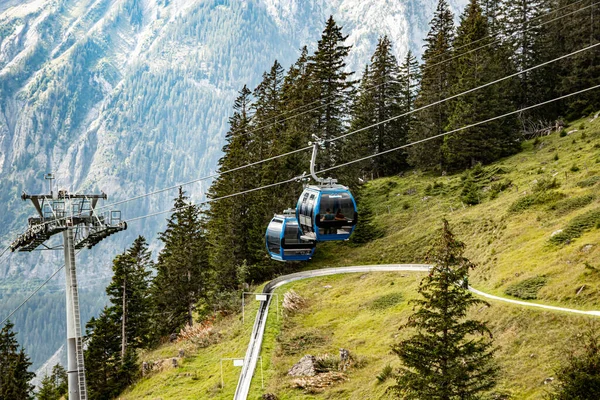 Kandersteg Switzerland 2020 Oeschinensee Cable Car Royalty Free Stock Photos