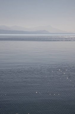Sisli, sisli Cenevre Gölü ve İsviçre, Lozan 'dan görülen Alpler