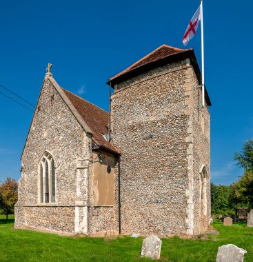 Suffolk, İngiltere 'deki küçük Culpho köyündeki St Botolph Kilisesi.
