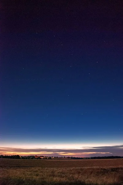 Une Nuit Étoilée Sur Bawdsey Dans Suffolk Royaume Uni — Photo