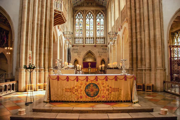 Oltar Edmundsbury Cathedral Bury Edmunds Suffolk — Stock fotografie