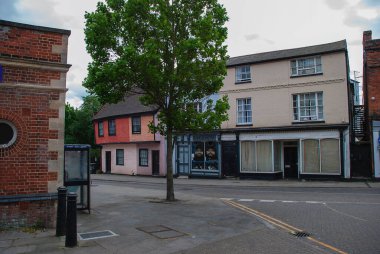 Ipswich, İngiltere 'deki Fore Caddesi' ndeki eski binalar.
