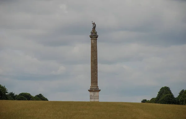 Coluna Vitória Terreno Palácio Blenheim Oxfordshire Reino Unido — Fotografia de Stock