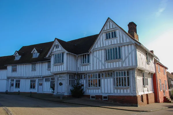 Ngiltere Nin Lavenham Kentindeki Suffolk Pazar Kasabasındaki Tarihi Binalar — Stok fotoğraf