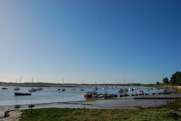 Tidig Morgon Vid Floden Deben Suffolk Storbritannien — Stockfoto