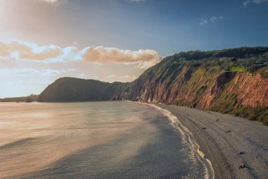 Devon, İngiltere 'de Exmouth yakınlarındaki Jurassic Sahili.
